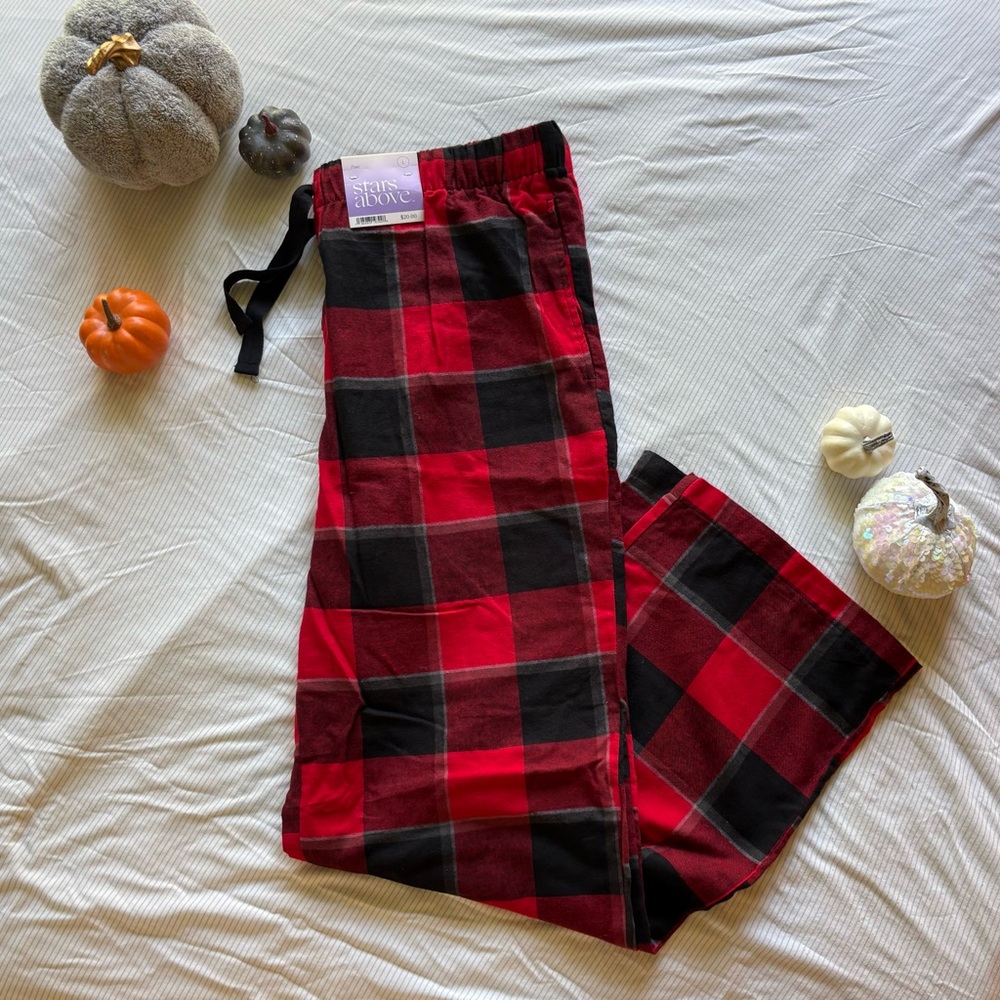 Stars Above Red and Black Plaid Lounge Pants